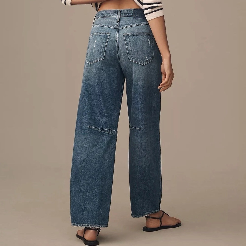 NWOT AMO Sandra Baggy Jeans Sz 25 (Meas 28) Barrel Wide Leg Cottagecore MSRP 318 - Picture 3 of 16